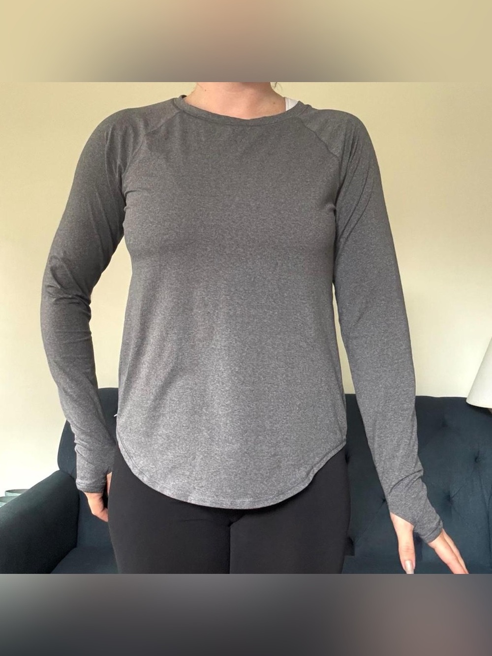 All in Motion gray long sleeve activewear top